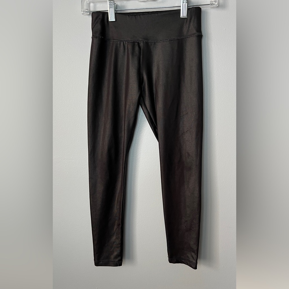 Justice Black Kids Leggings- shimmery black